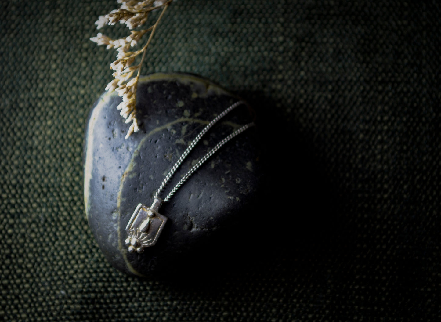 Artisan Silver Clay Necklace